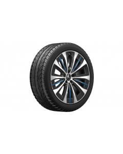 Multi-spoke wheel, 50.8 cm (20-inch), high-sheen, EQE, 255/40 R20/, black, blue, A29540118005X31 buy in USA